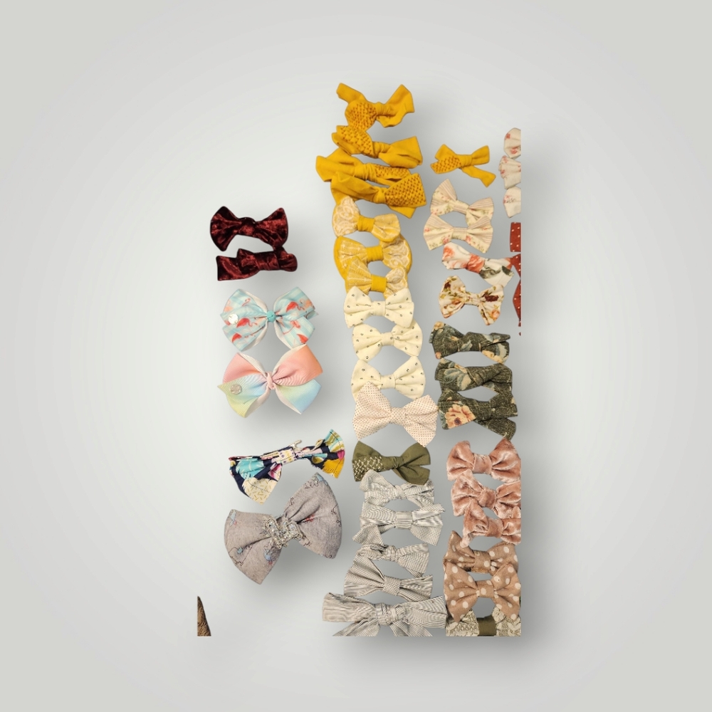 Handmade Colorful Kids Hair Bow bundle lot fall baby girl toddler girls